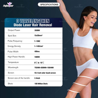 Vertical Triple Wavelength Diode Laser Hair Removal Painless Soprano Machine